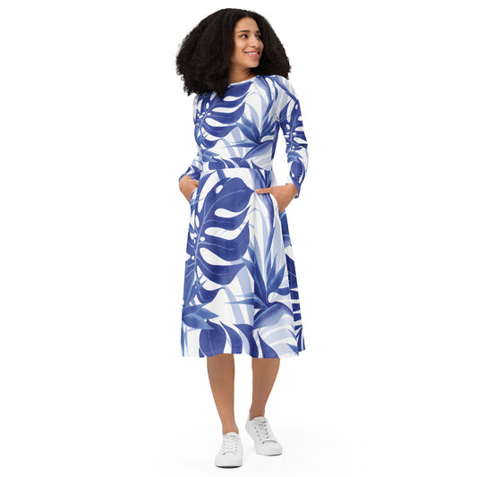 Avril Long Sleeve Midi Dress - Activewear Well
