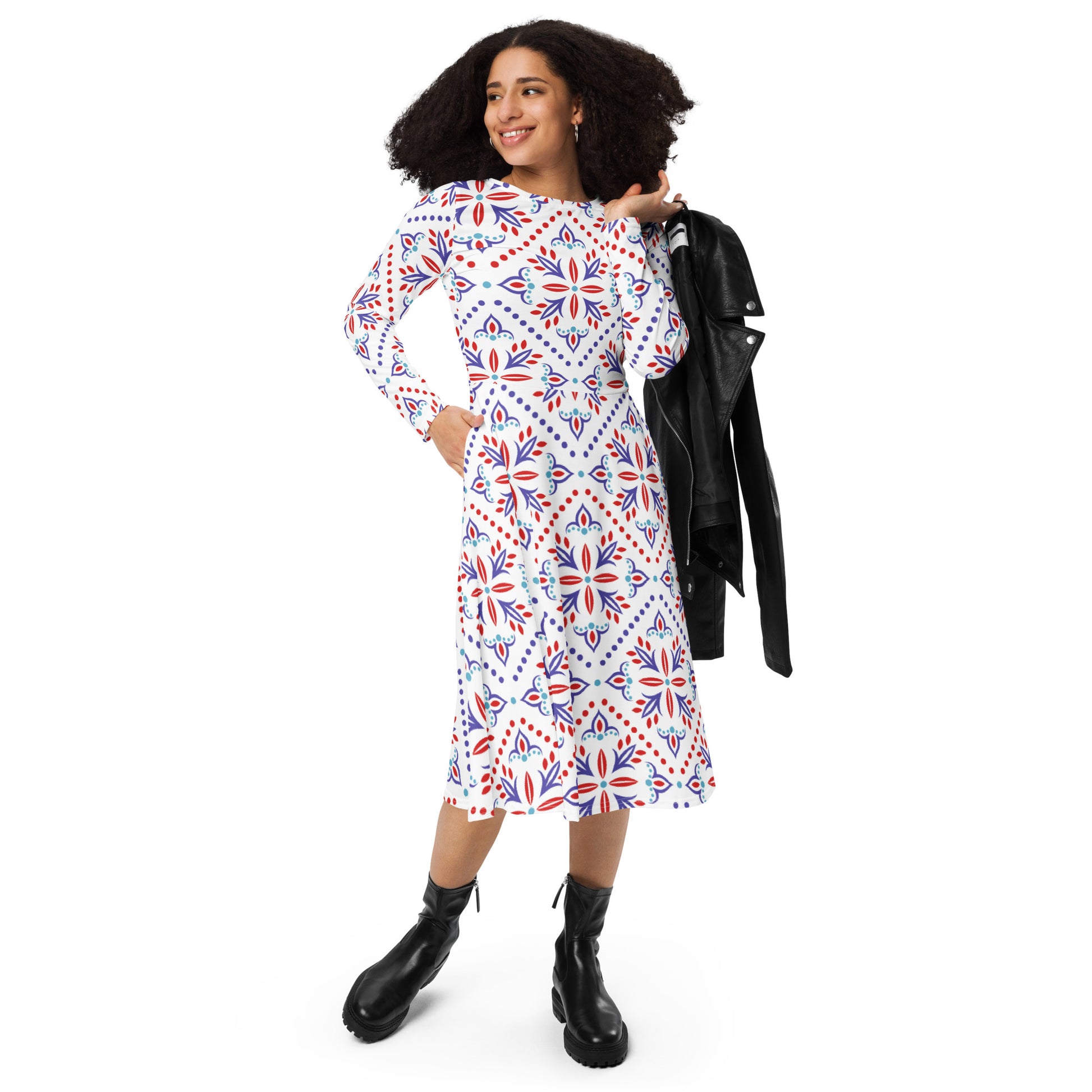 Cassie Long Sleeve Midi Dress - Activewear Well