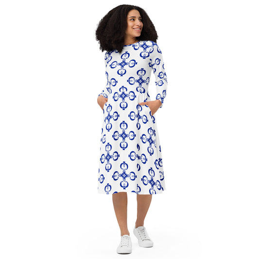 Bella Long Sleeve Midi Dress - Activewear Well
