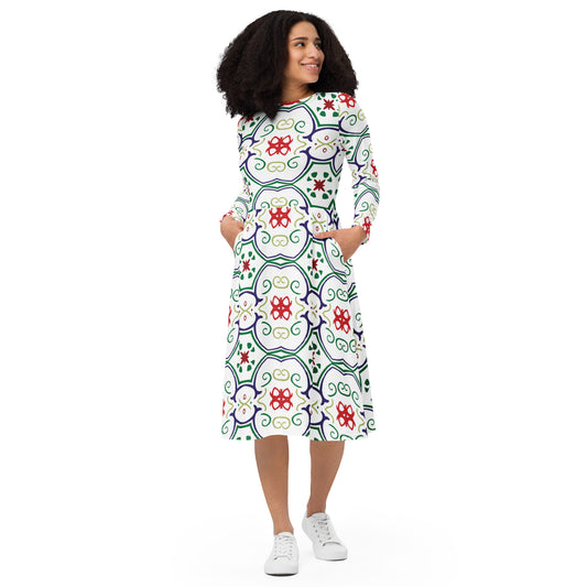 Mia Long Sleeve Midi Dress - Activewear Well