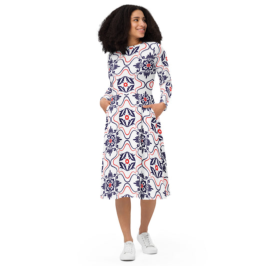 Lana Long Sleeve Midi Dress - Activewear Well