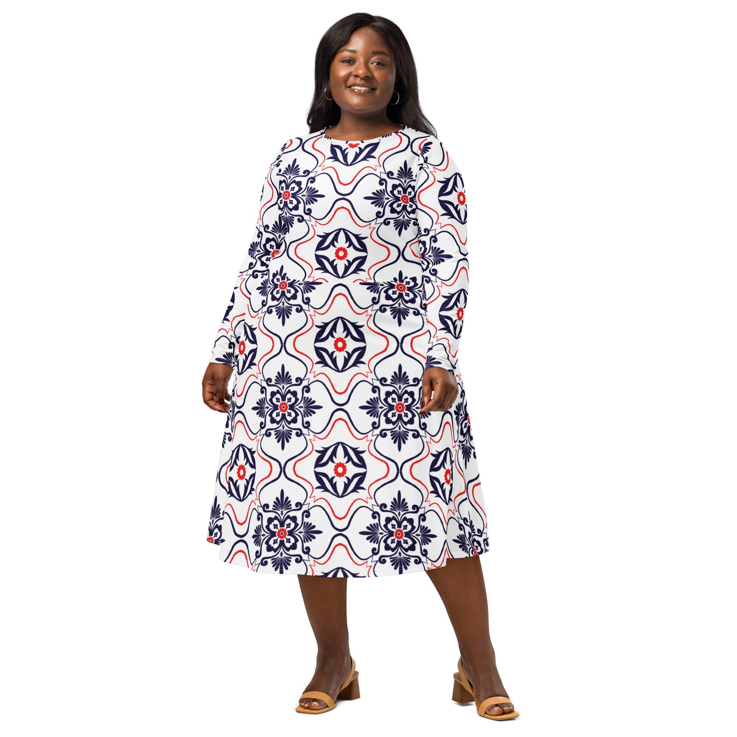 Lana Long Sleeve Midi Dress - Activewear Well