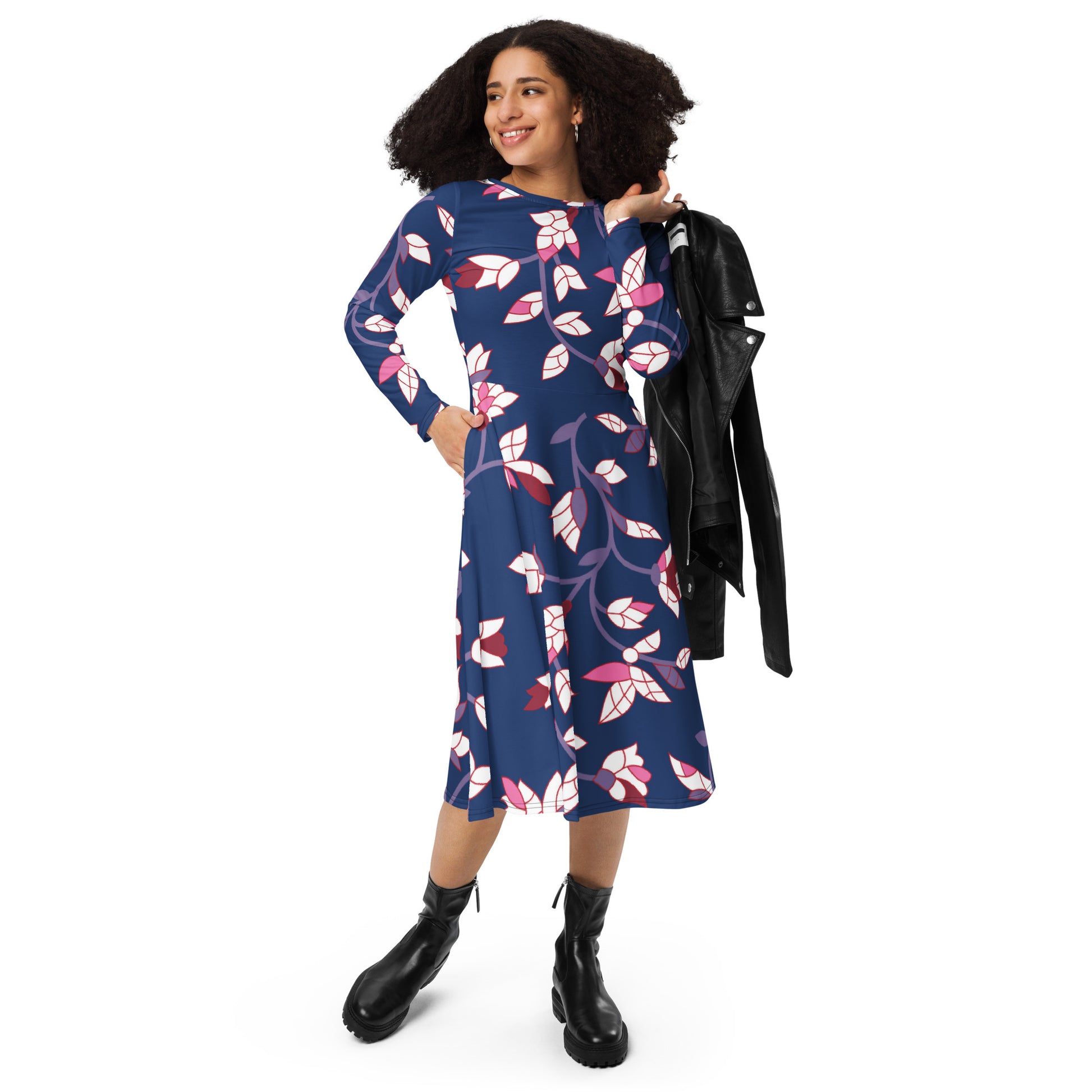 Kelly Long Sleeve Midi Dress - Activewear Well