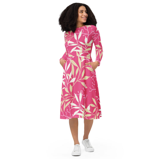 Willow Long Sleeve Midi Dress - Activewear Well