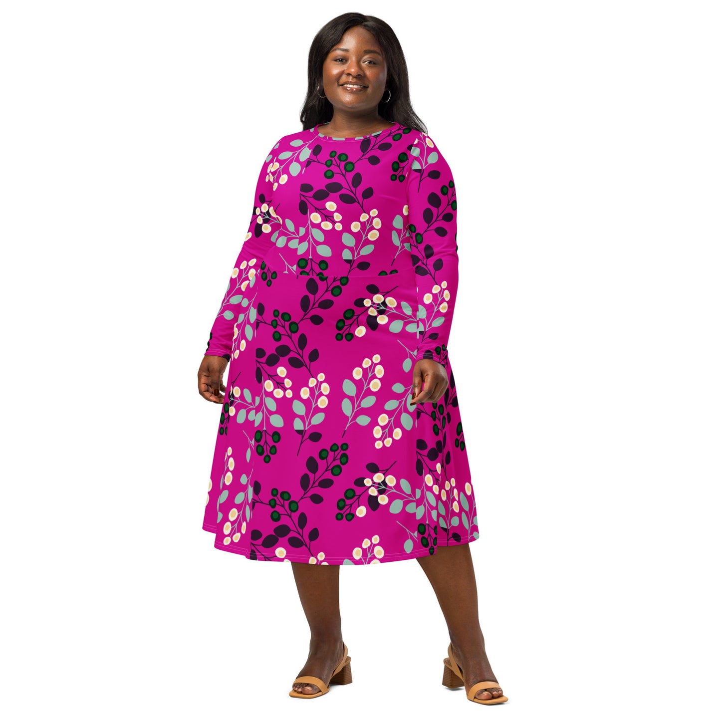 Abigail Long Sleeve Midi Dress - Activewear Well