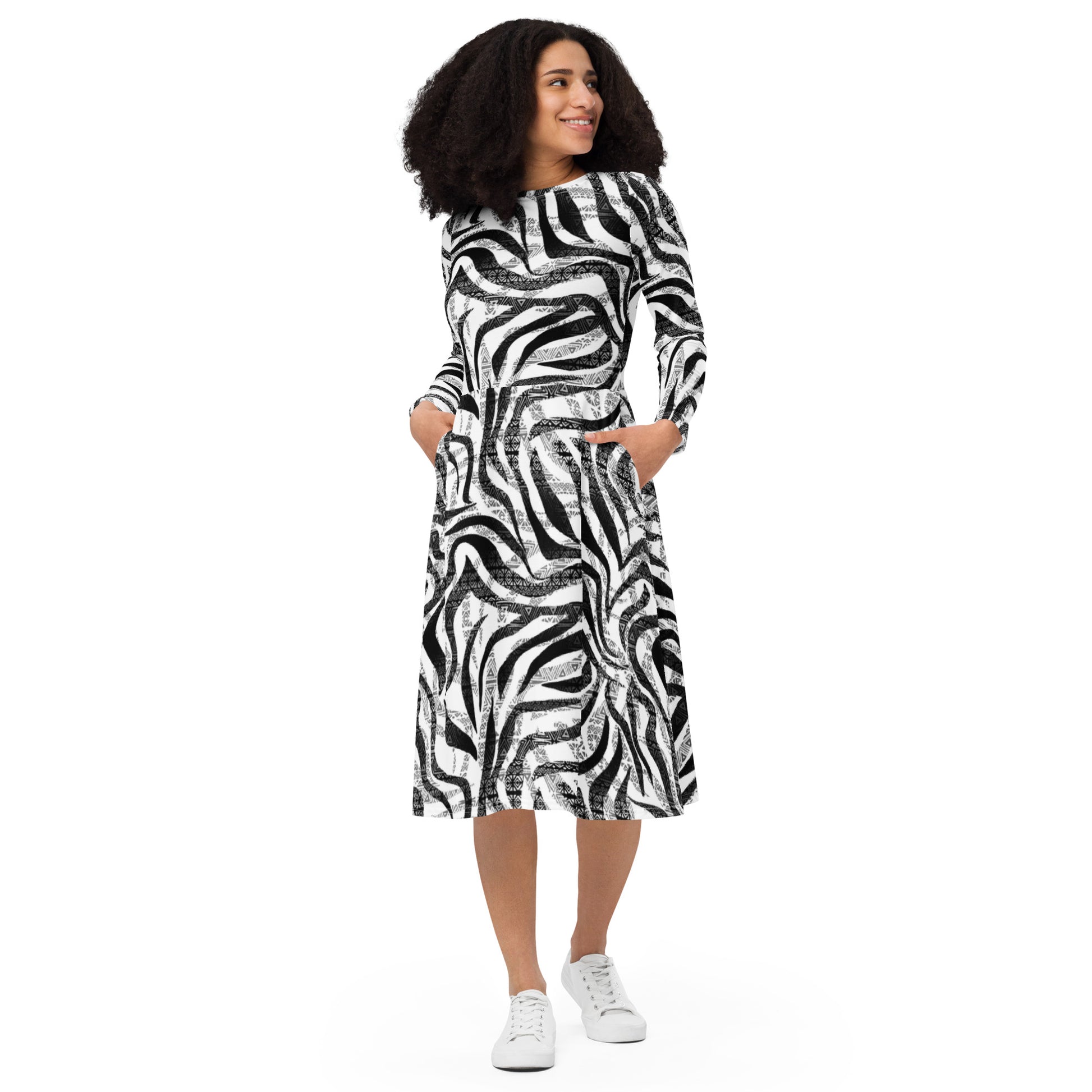 Tiffany Sleeve Midi Dress - Activewear Well