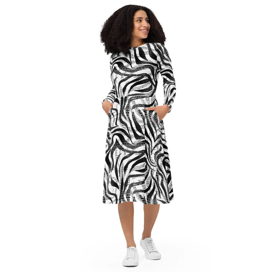 Tiffany Sleeve Midi Dress - Activewear Well
