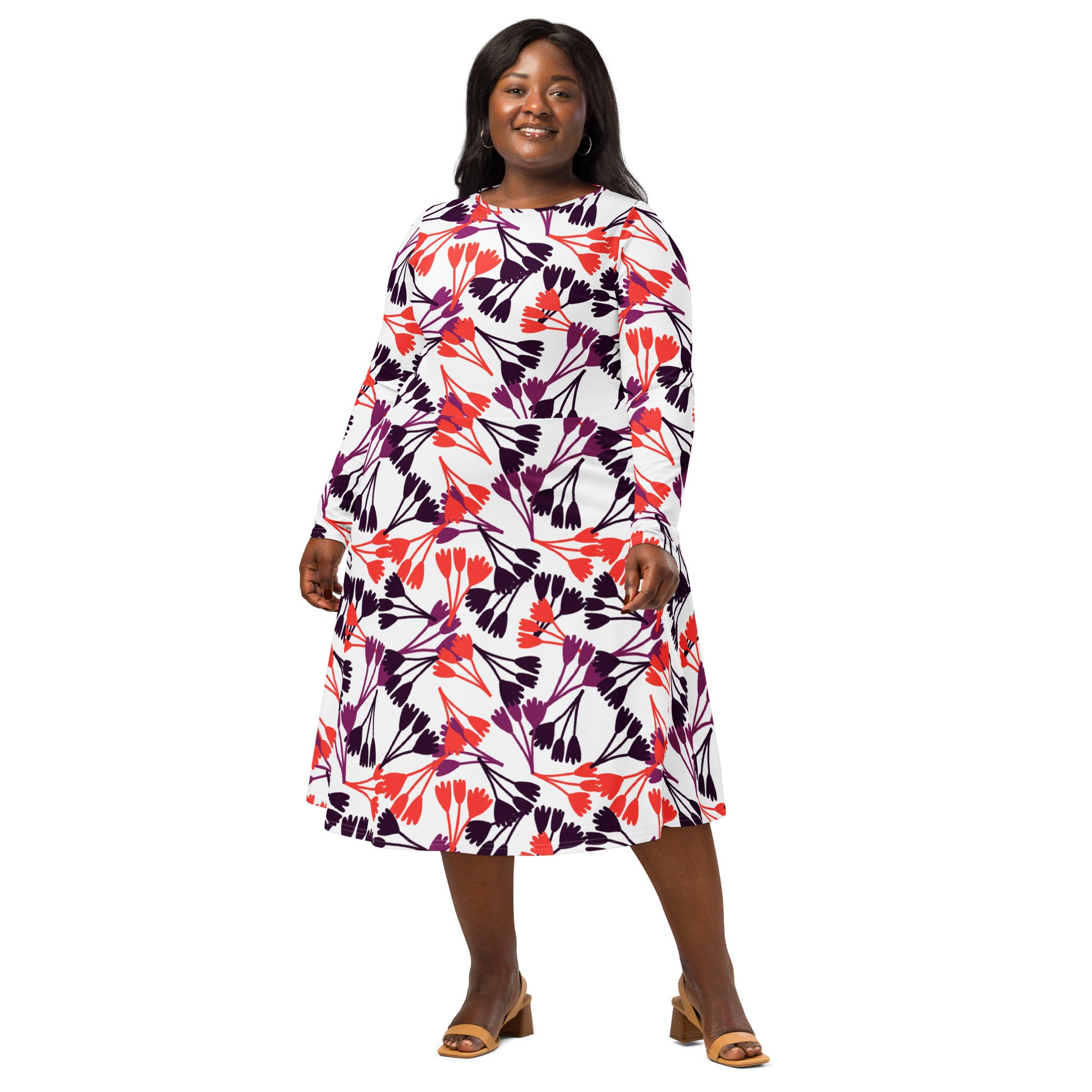 Staci Long Sleeve Midi Dress - Activewear Well
