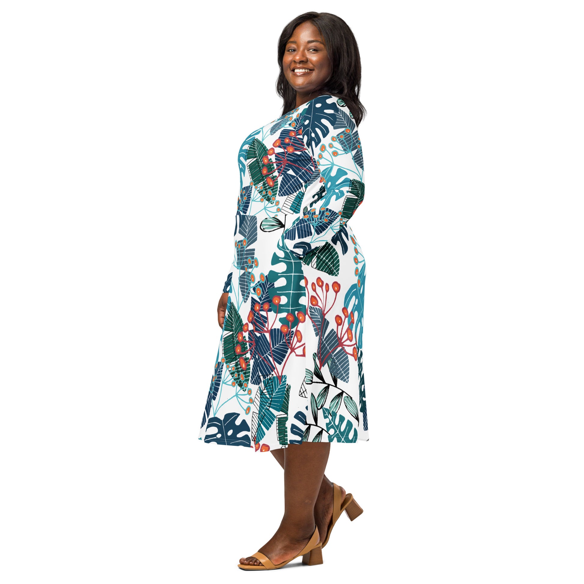 Abby Long Sleeve Midi Dress - Activewear Well
