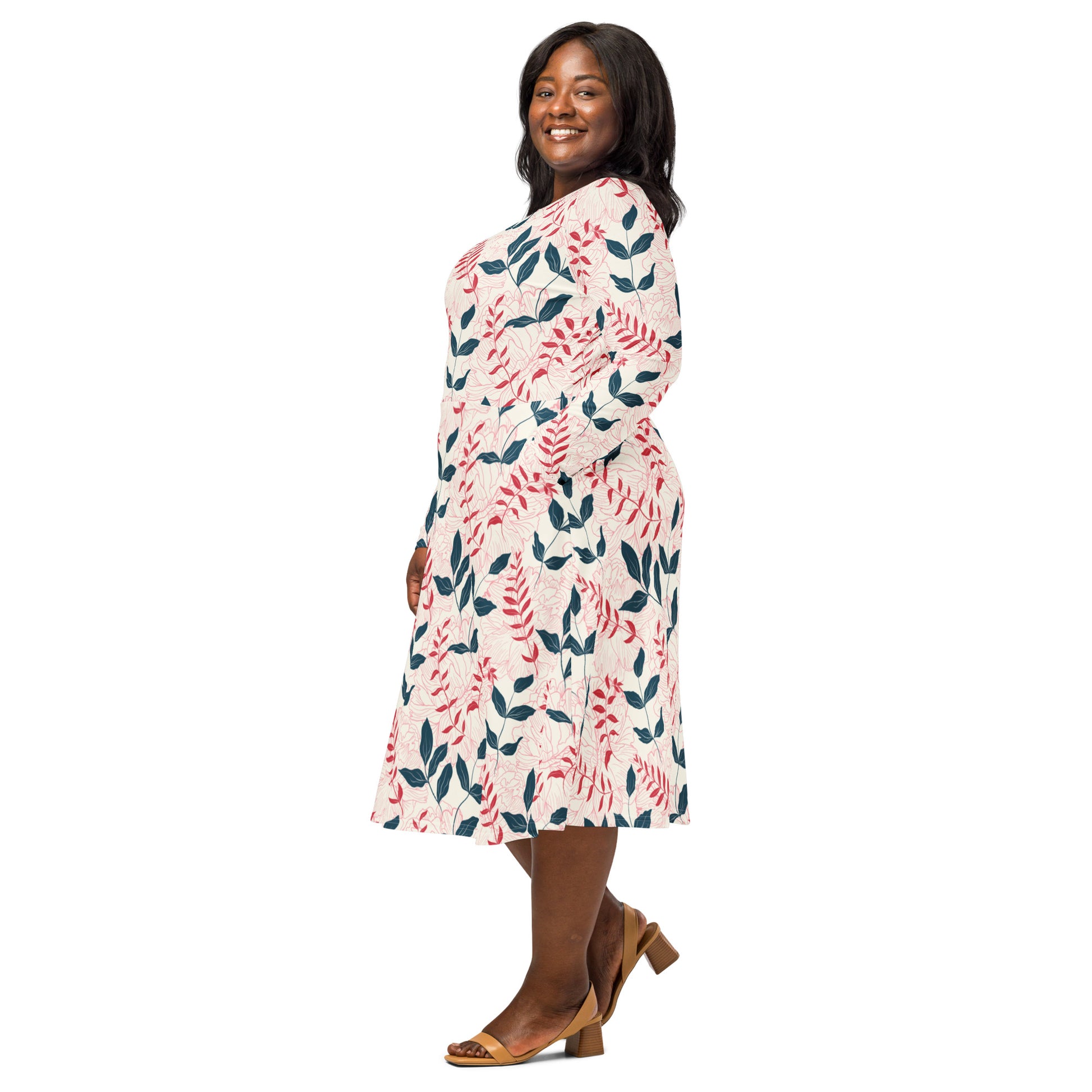 Sally Long Sleeve Midi Dress - Activewear Well