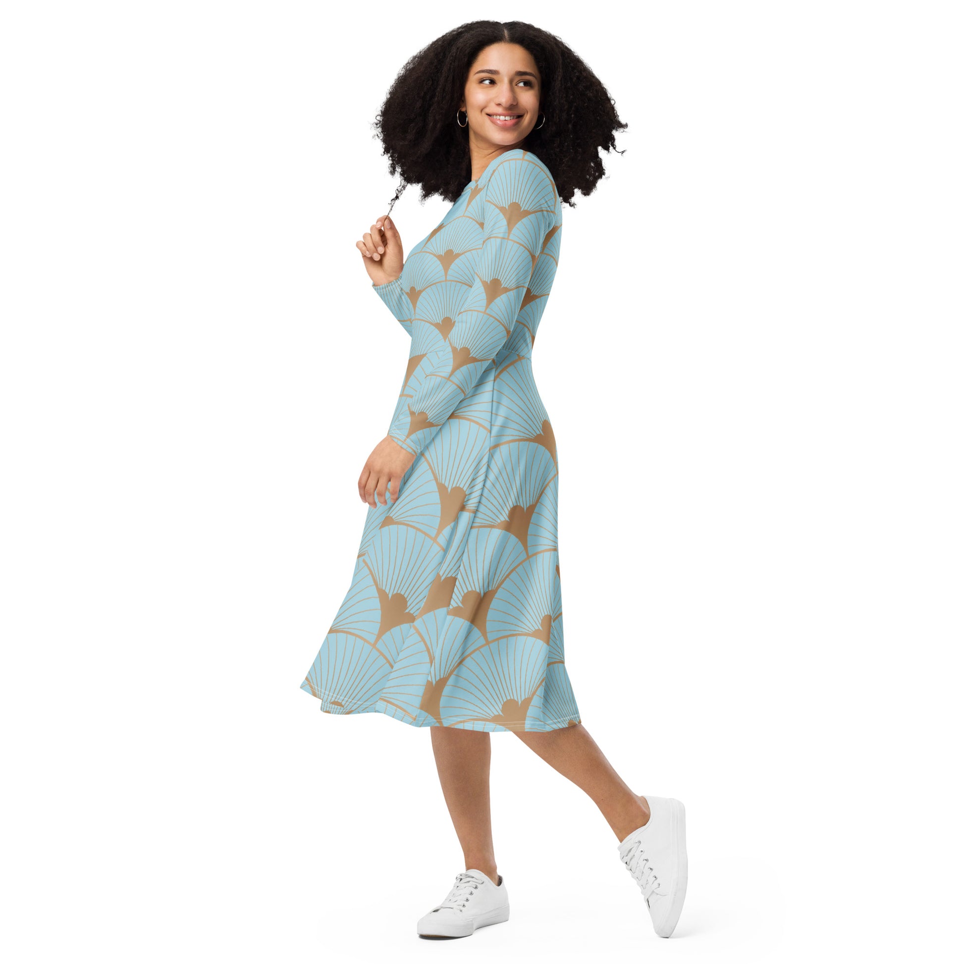 Sophia Long Sleeve Midi Dress - Activewear Well