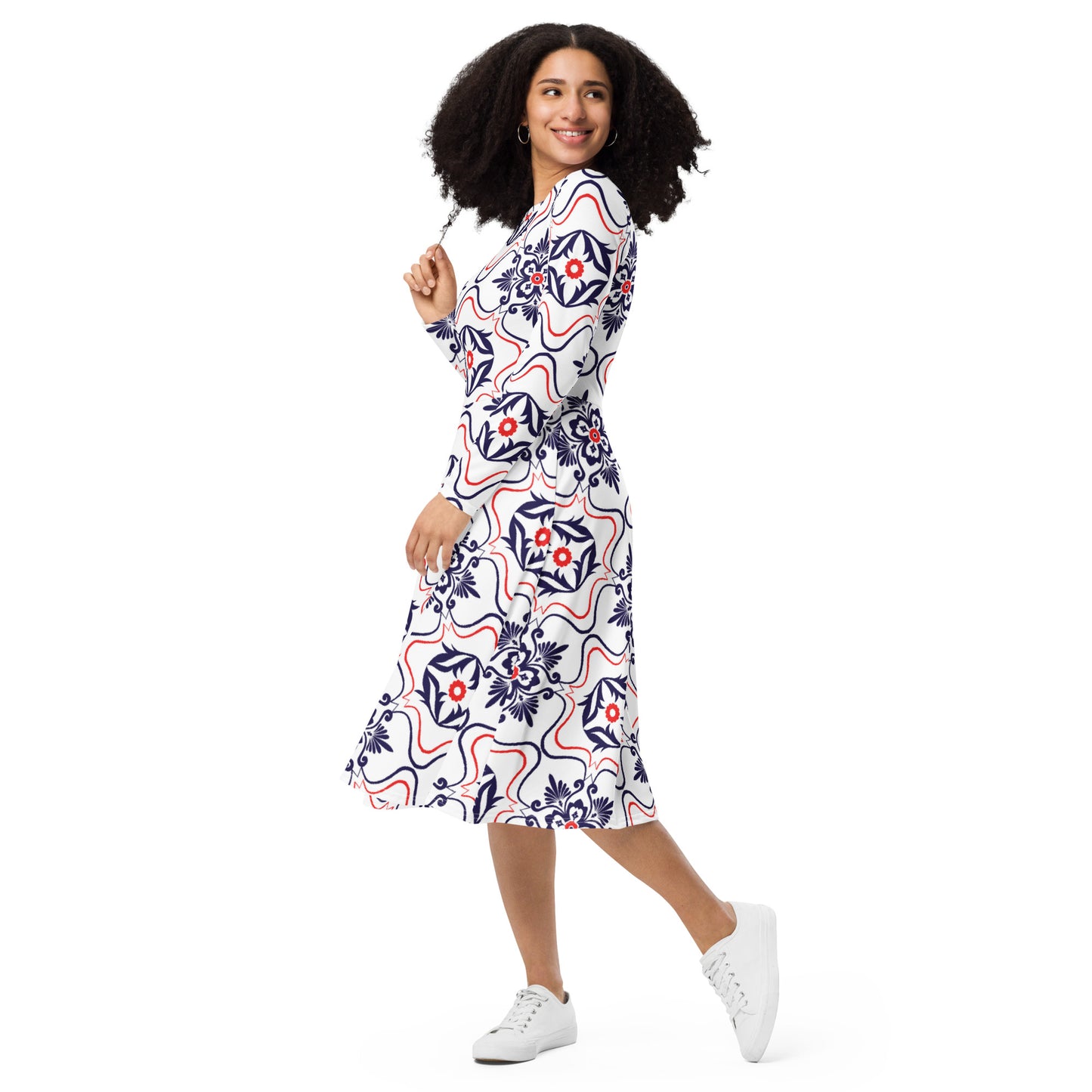 Lana Long Sleeve Midi Dress - Activewear Well