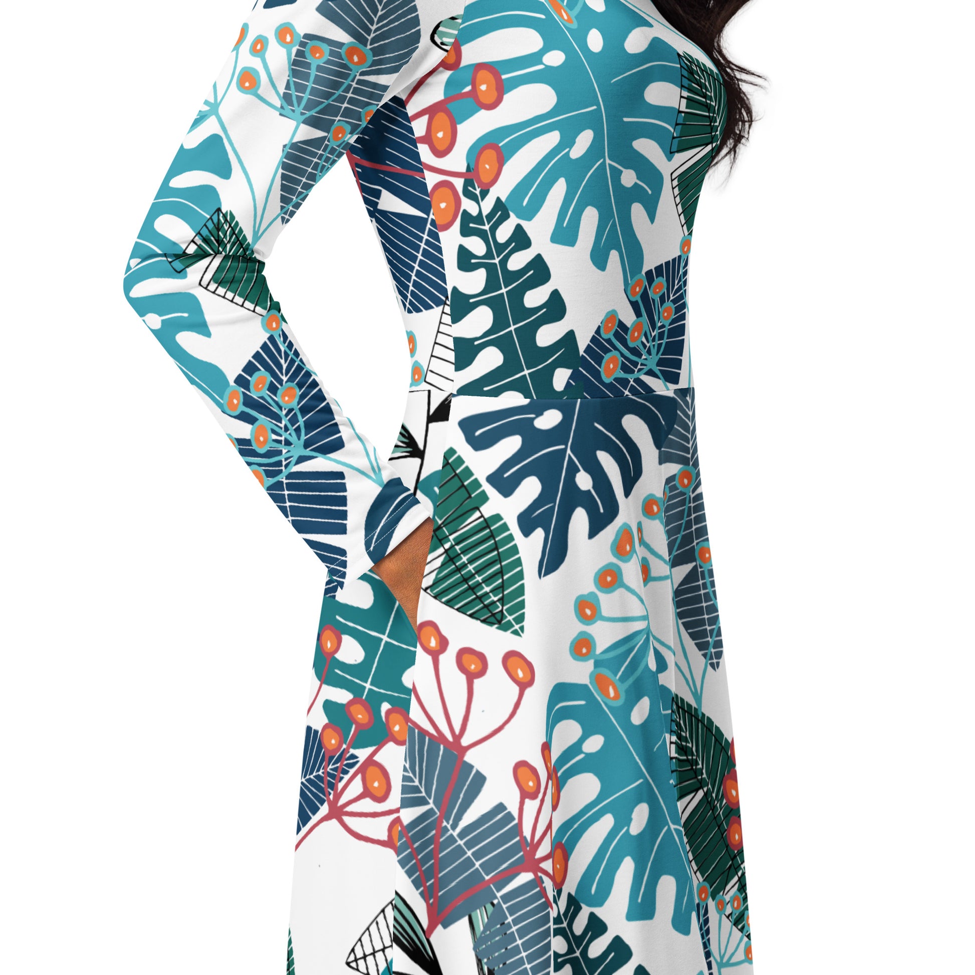 Abby Long Sleeve Midi Dress - Activewear Well