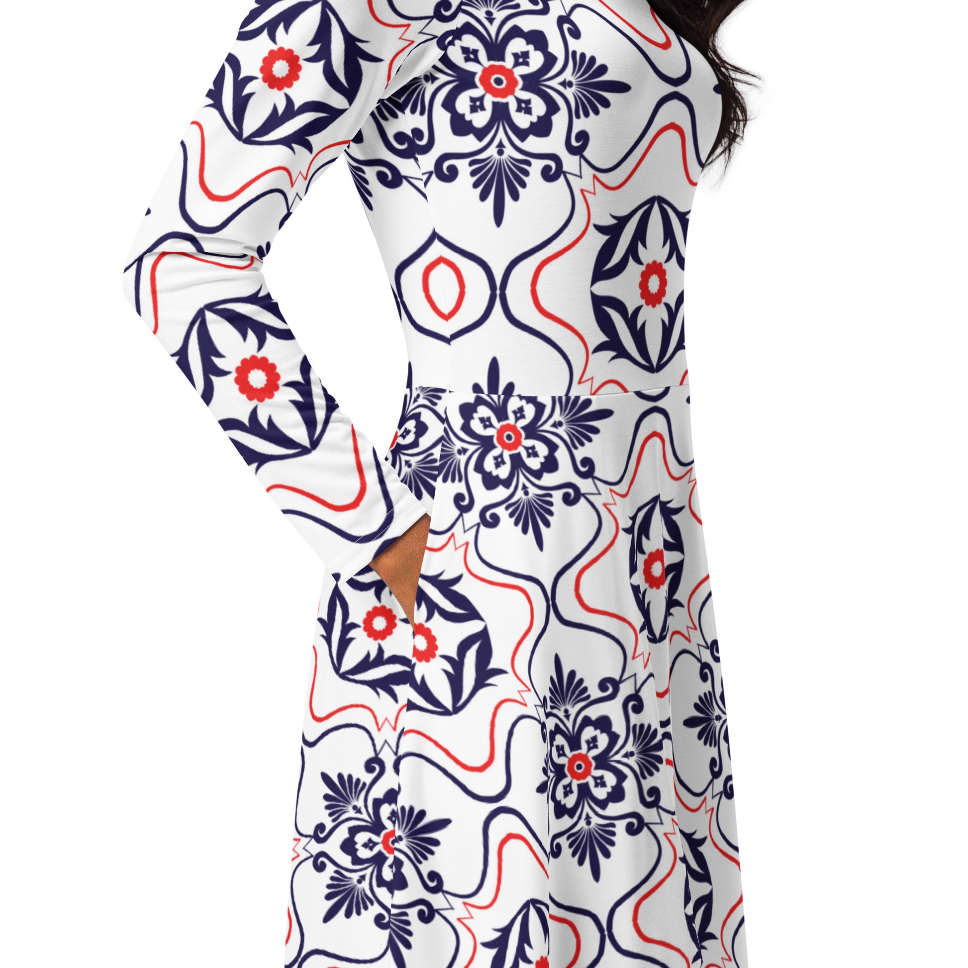 Lana Long Sleeve Midi Dress - Activewear Well