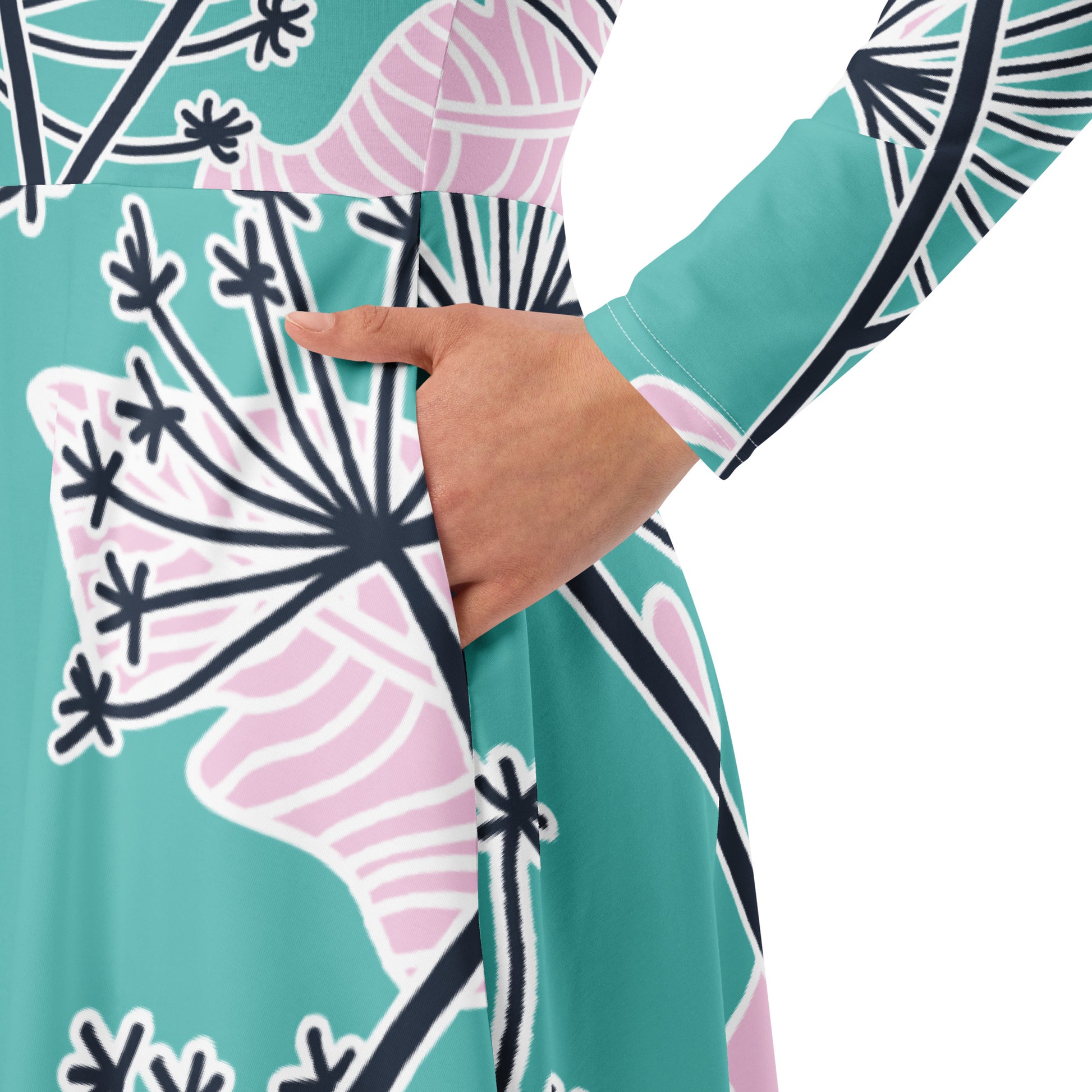 Amalia Long Sleeve Midi Dress - Activewear Well