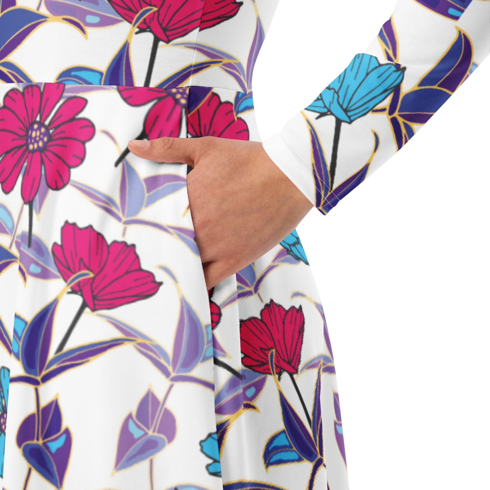 Meryl Long Sleeve Midi Dress - Activewear Well