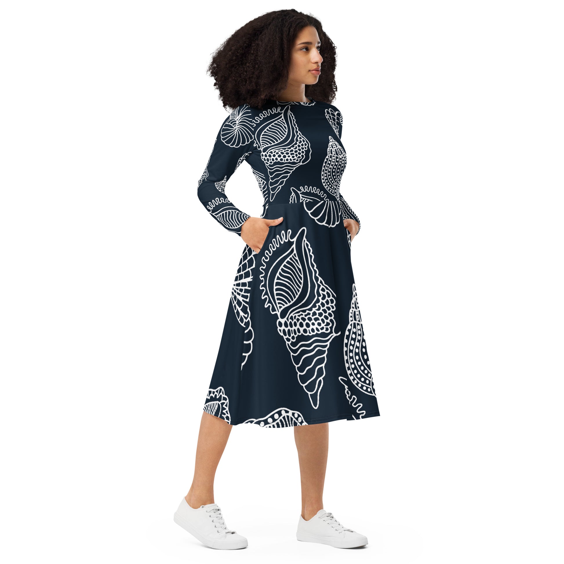 Charlotte Long Sleeve Midi Dress - Activewear Well
