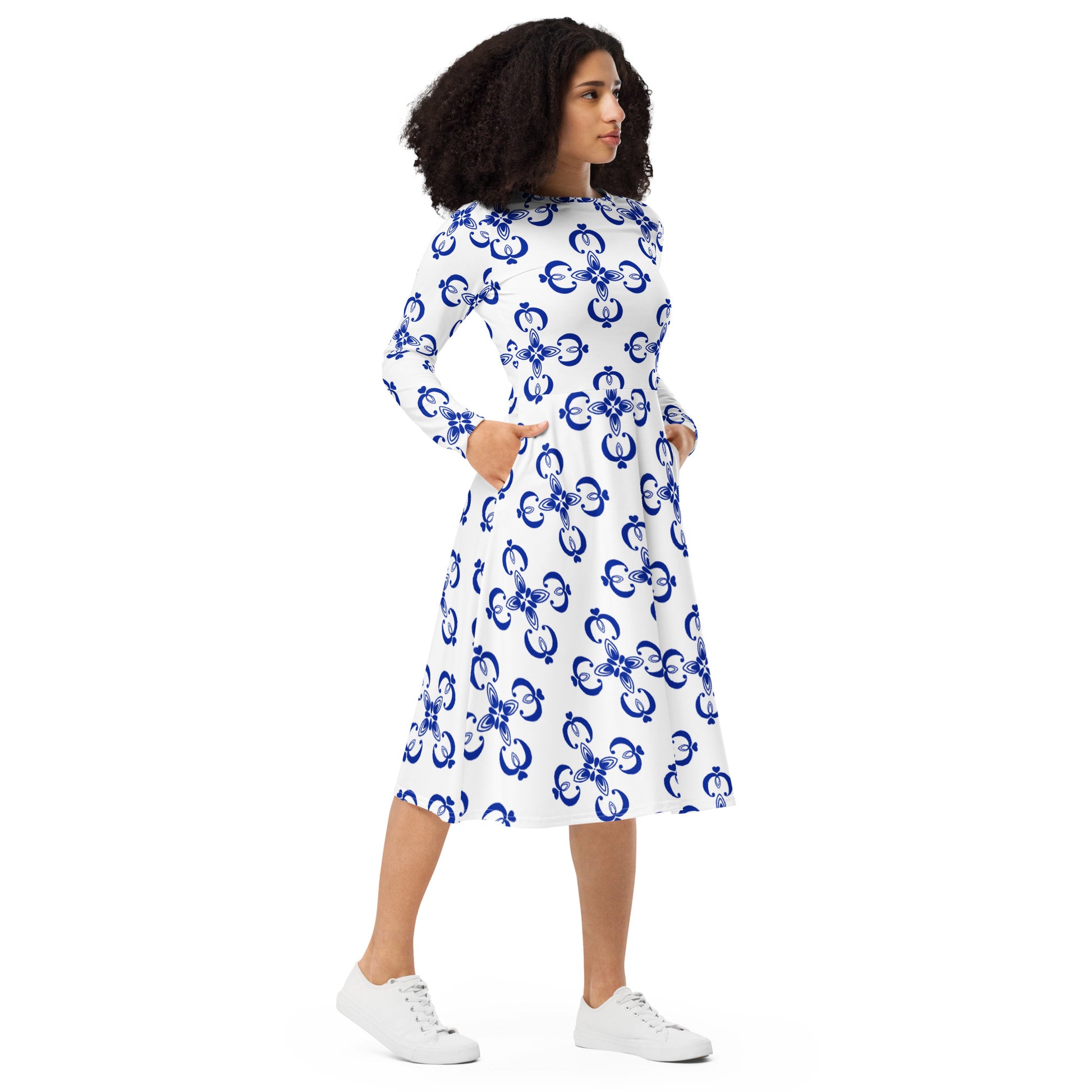 Bella Long Sleeve Midi Dress - Activewear Well