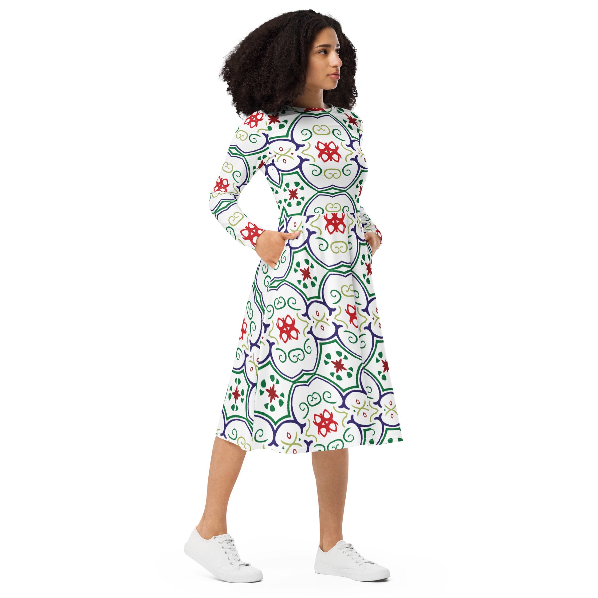 Mia Long Sleeve Midi Dress - Activewear Well