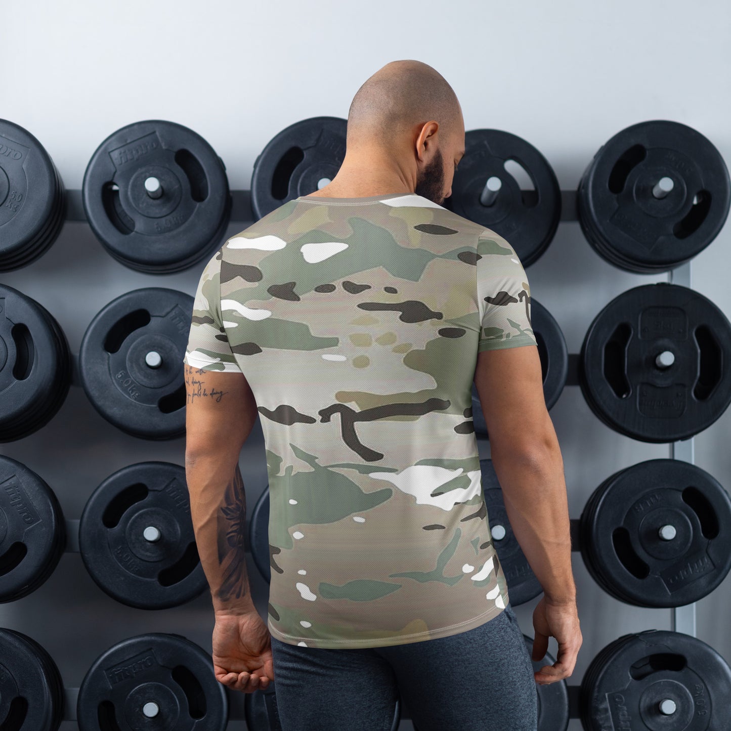 Desert Camo Men's Athletic T-Shirt - Activewear Well