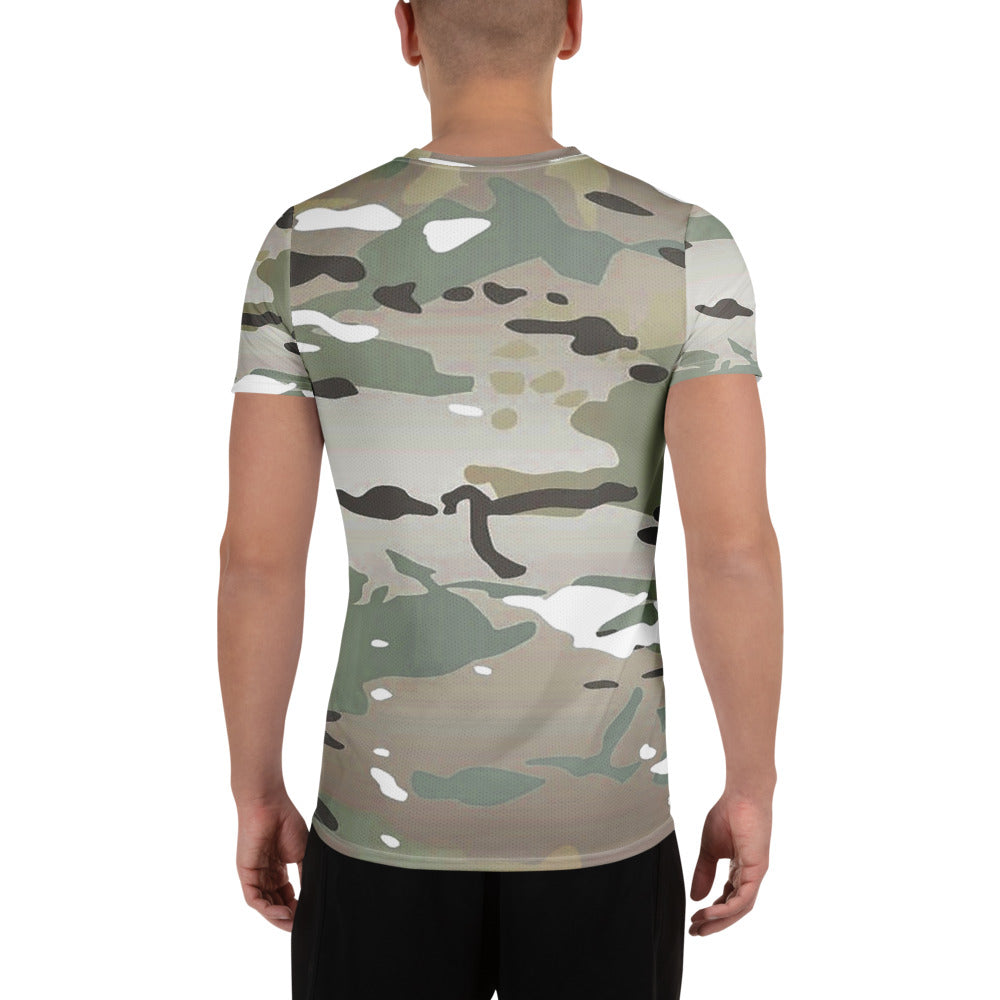 Desert Camo Men's Athletic T-Shirt - Activewear Well