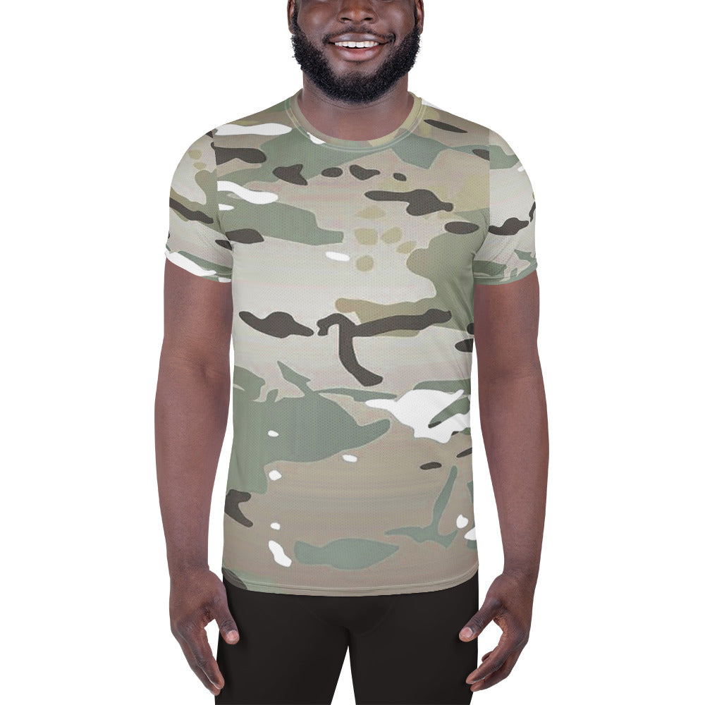 Desert Camo Men's Athletic T-Shirt - Activewear Well