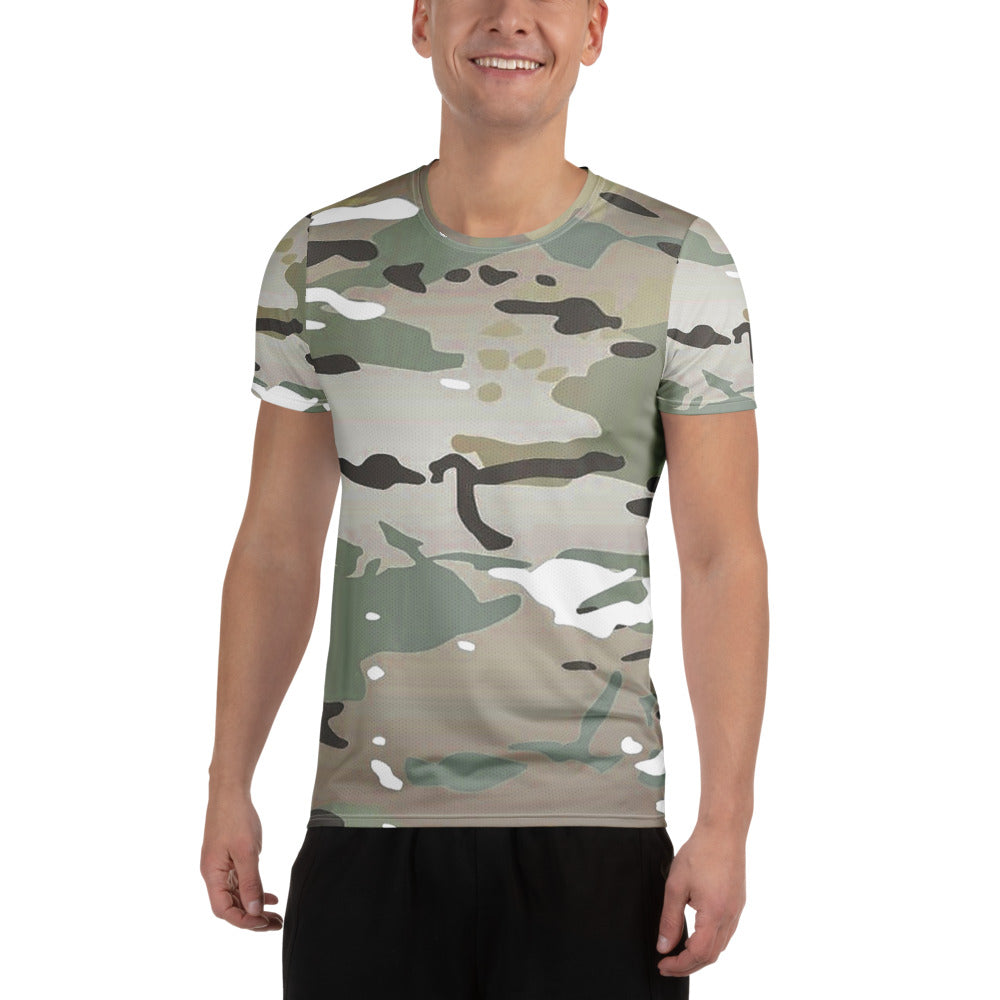 Desert Camo Men's Athletic T-Shirt - Activewear Well