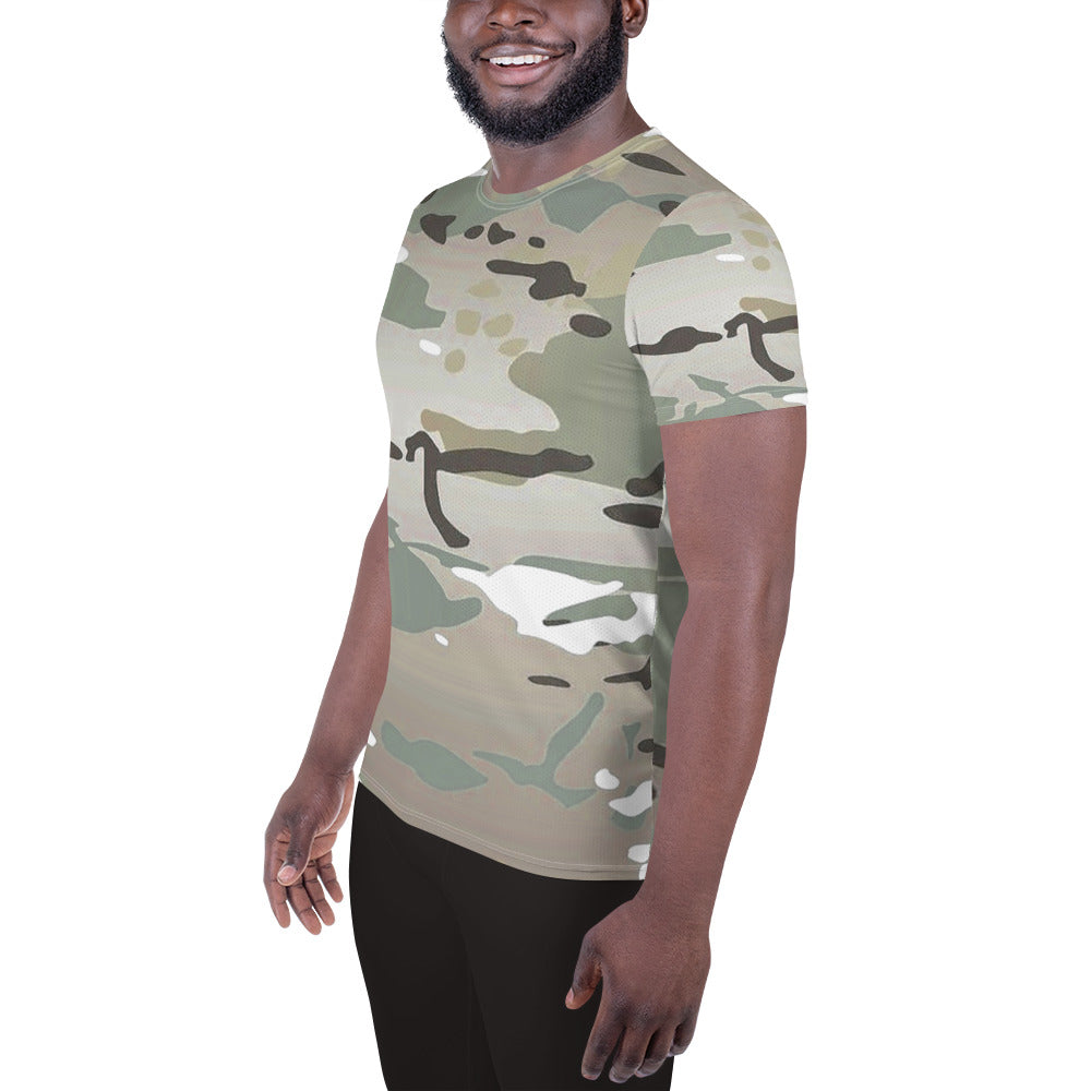 Desert Camo Men's Athletic T-Shirt - Activewear Well