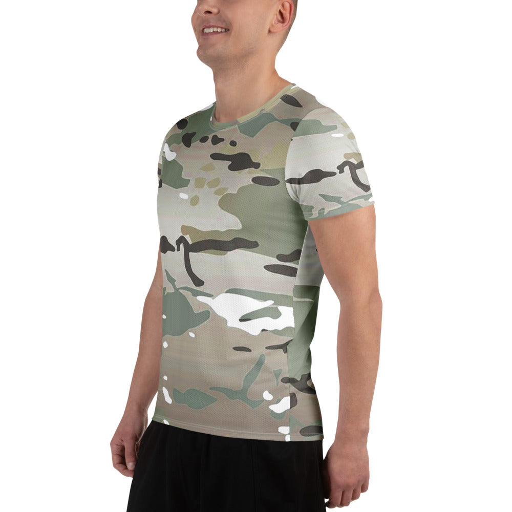 Desert Camo Men's Athletic T-Shirt - Activewear Well