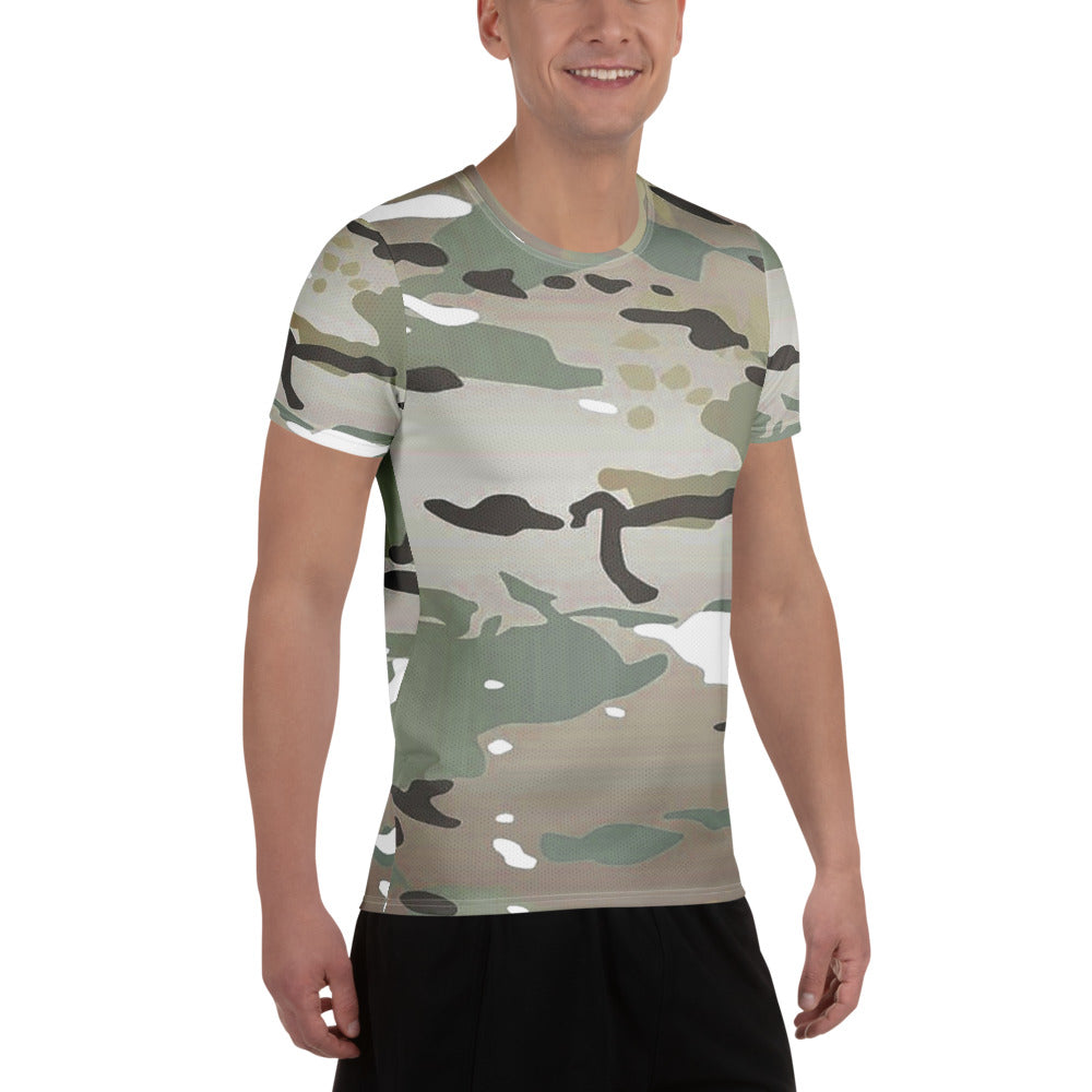 Desert Camo Men's Athletic T-Shirt - Activewear Well