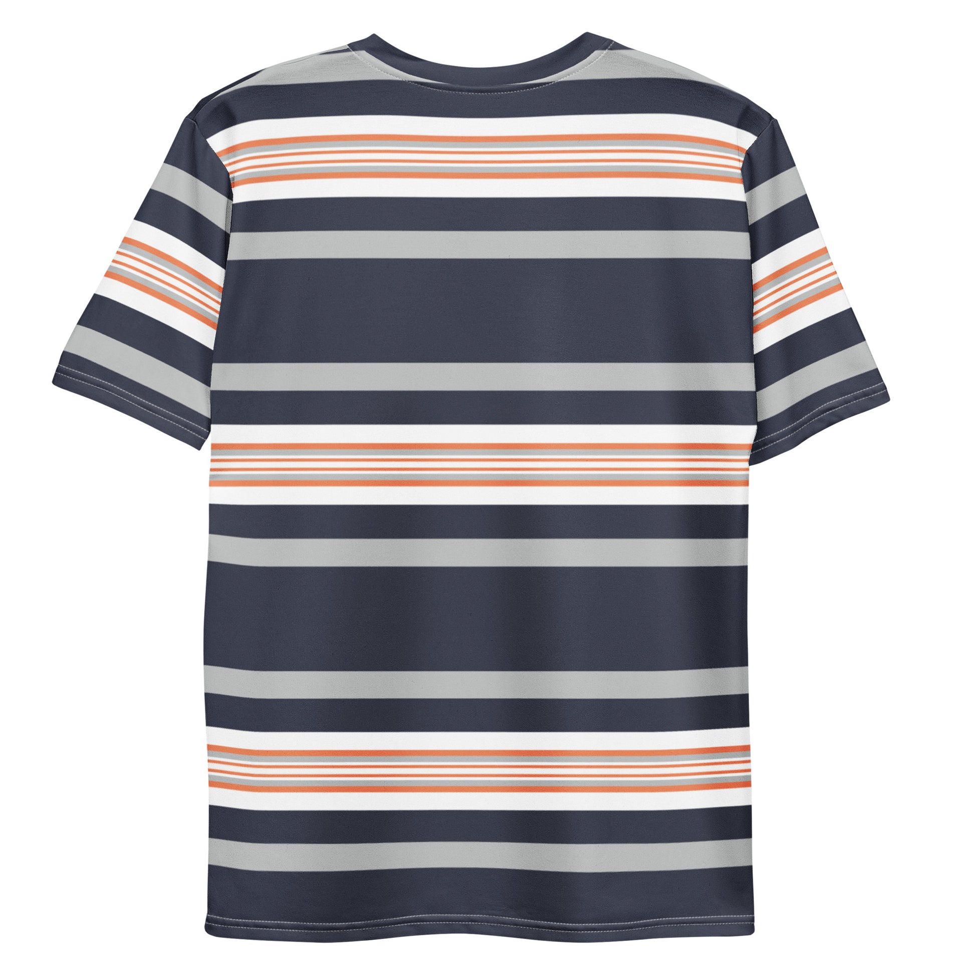 Men's Grey Striped T-Shirt - Activewear Well