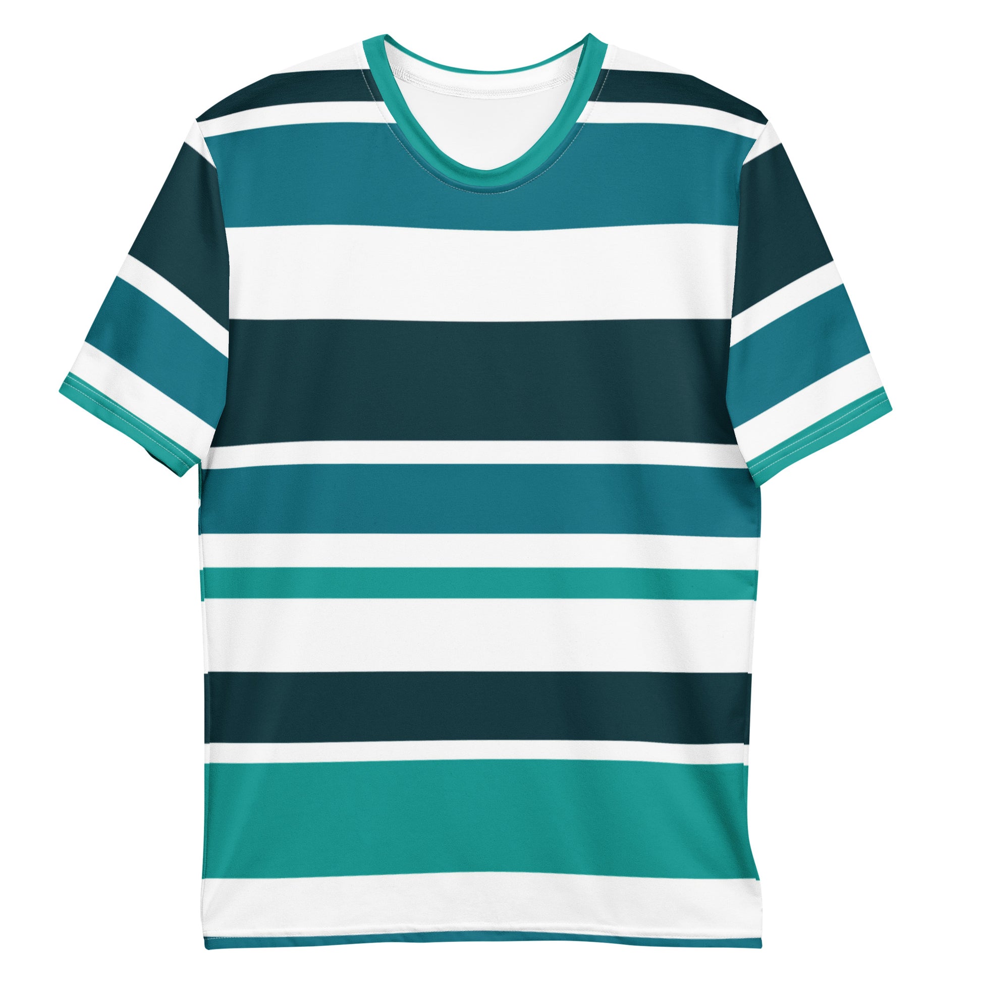 Men's Green Striped T-Shirt - Activewear Well