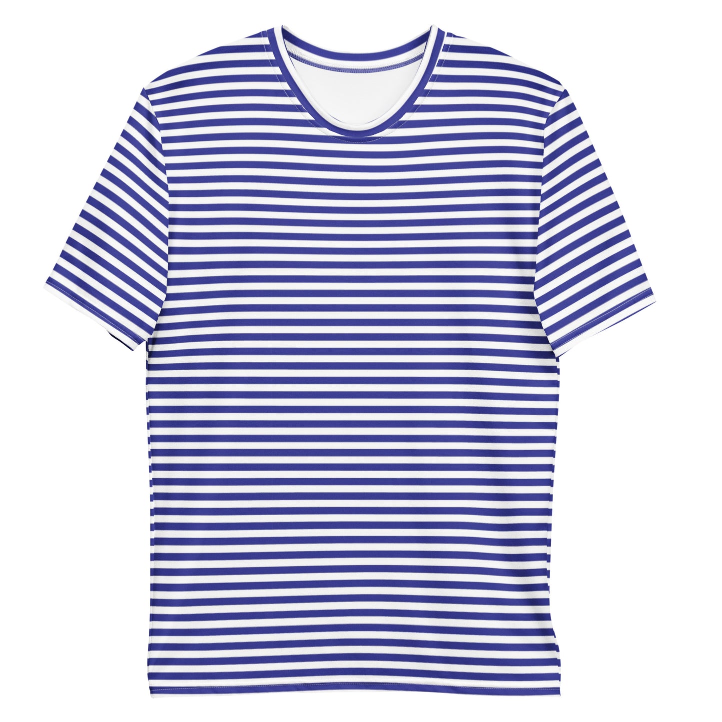 Men's Blue Striped Casual T-Shirt - Activewear Well