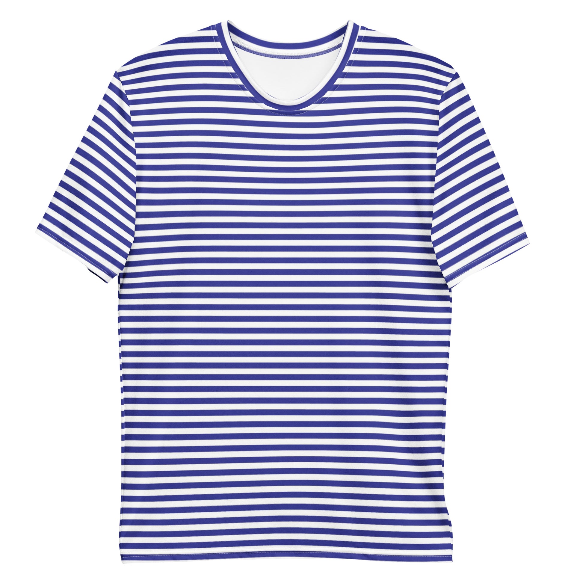 Men's Blue Striped Casual T-Shirt - Activewear Well