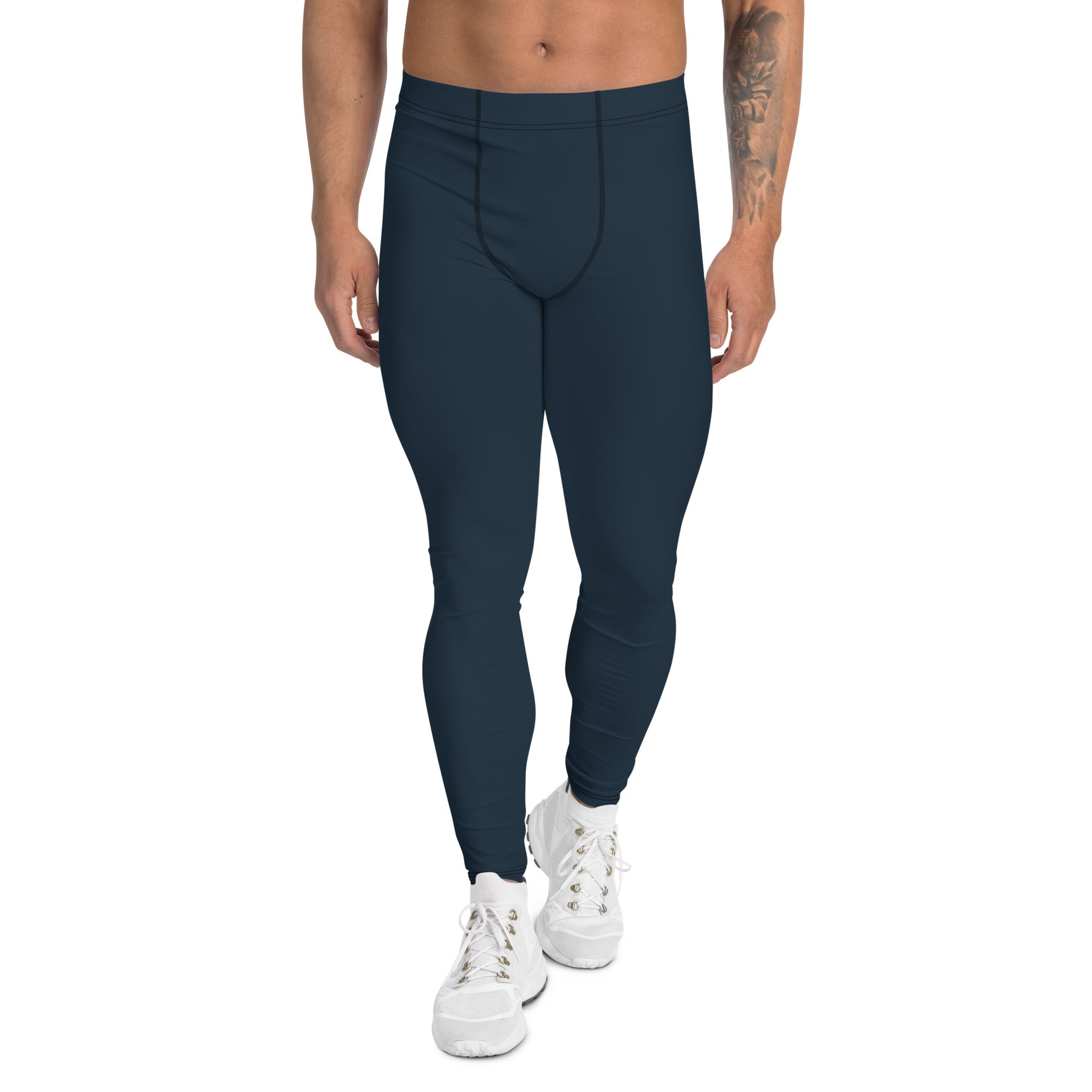 Men's Petrol Blue Leggings - Activewear Well