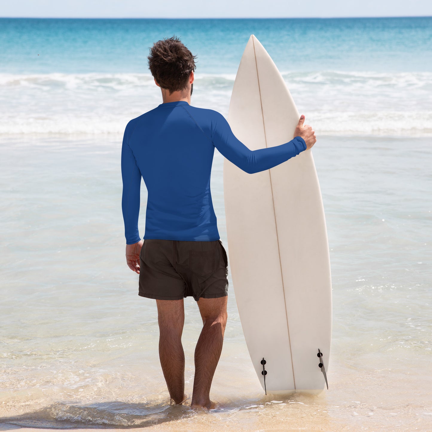 Men's Sky Blue Rash Guard - Activewear Well