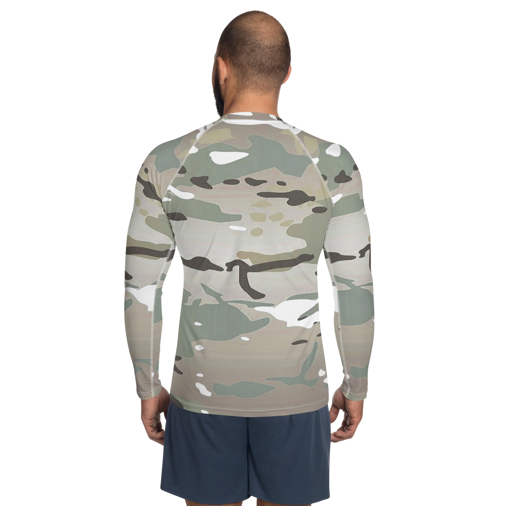 Desert Camo Men's Rash Guard - Activewear Well