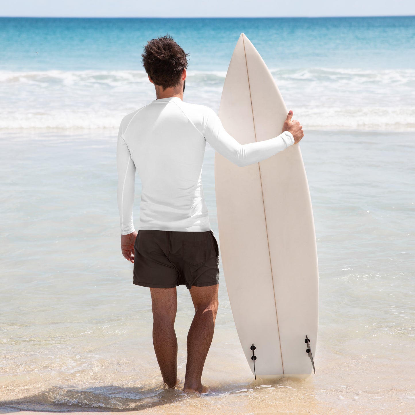 Men's White Rash Guard - Activewear Well