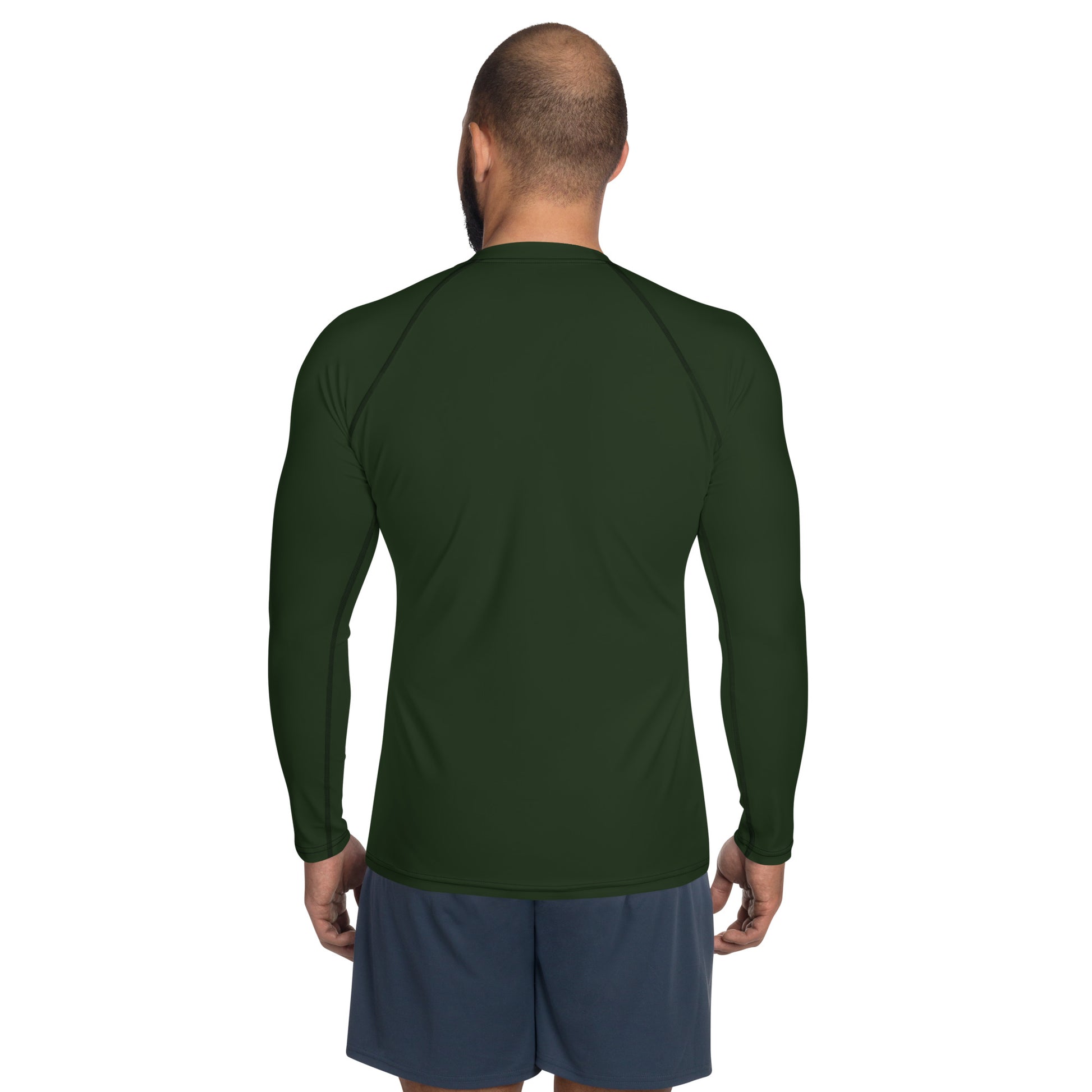 Men's Army Green Rash Guard - Activewear Well