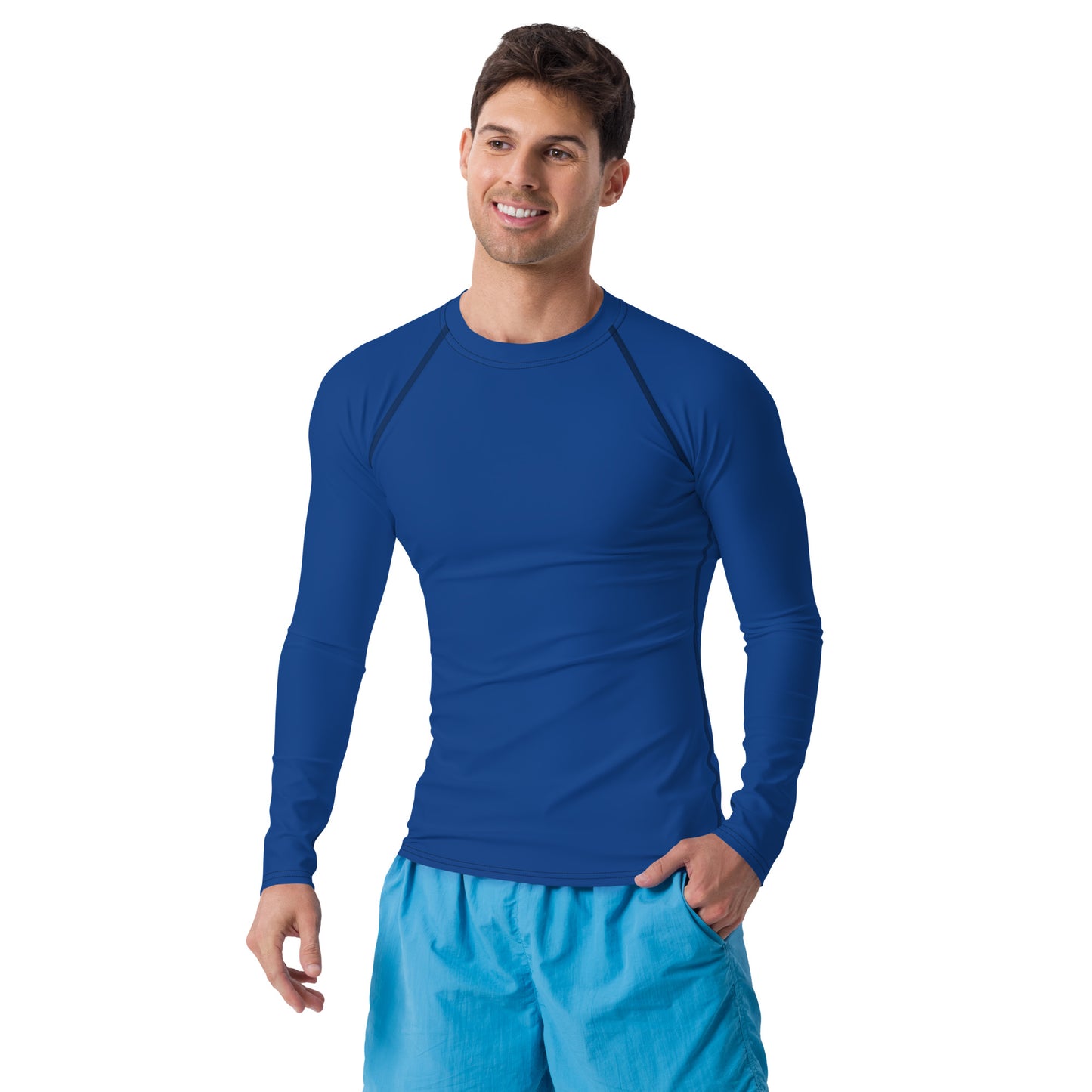 Men's Sky Blue Rash Guard - Activewear Well