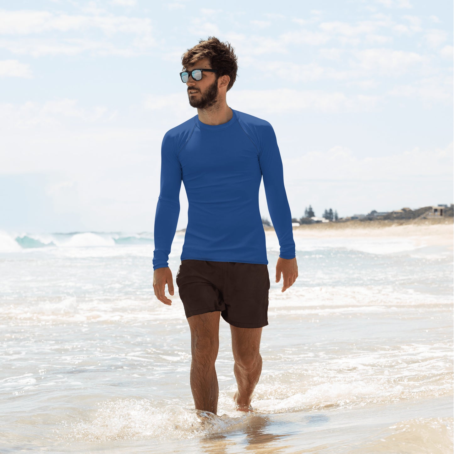 Men's Sky Blue Rash Guard - Activewear Well