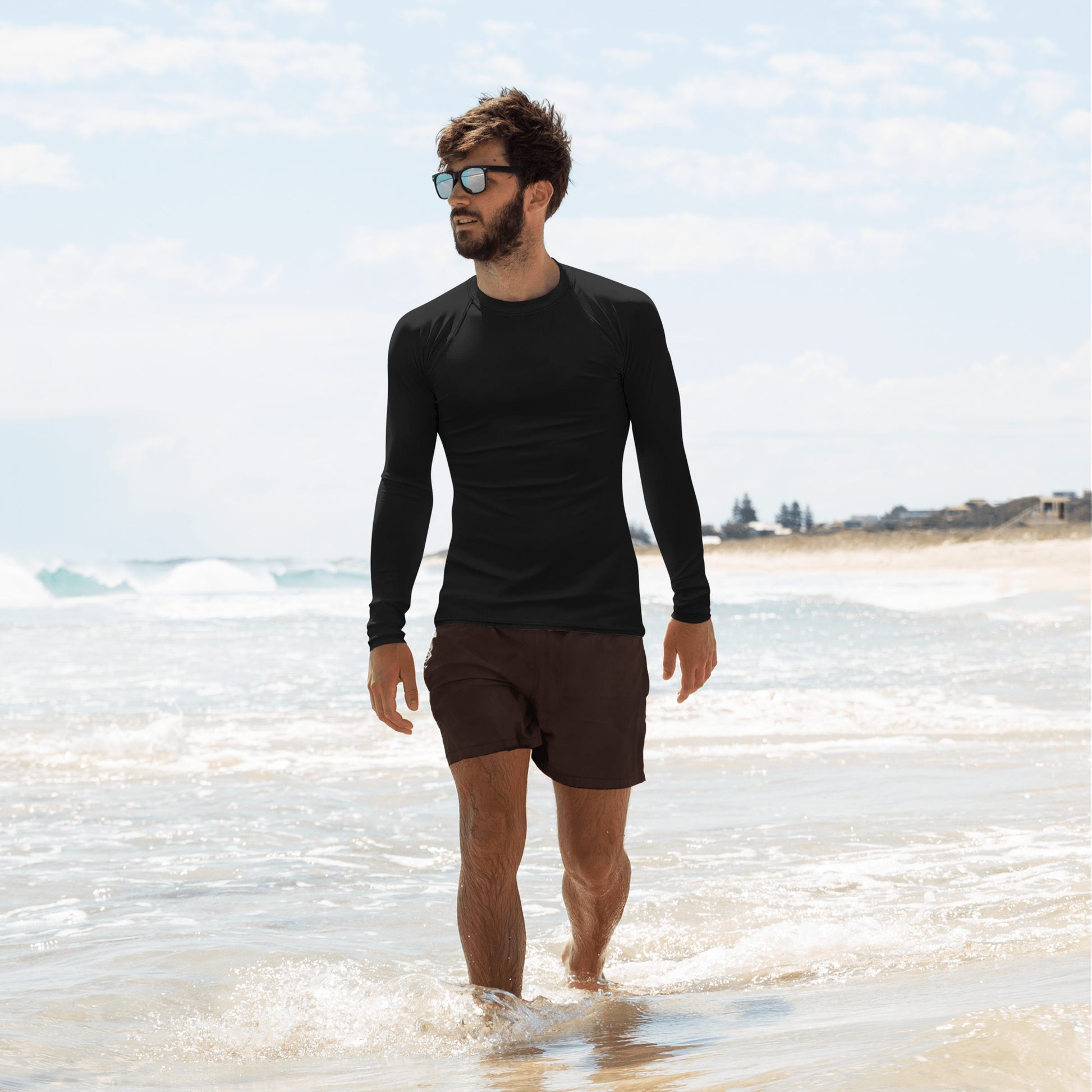 Men's Black Rash Guard - Activewear Well