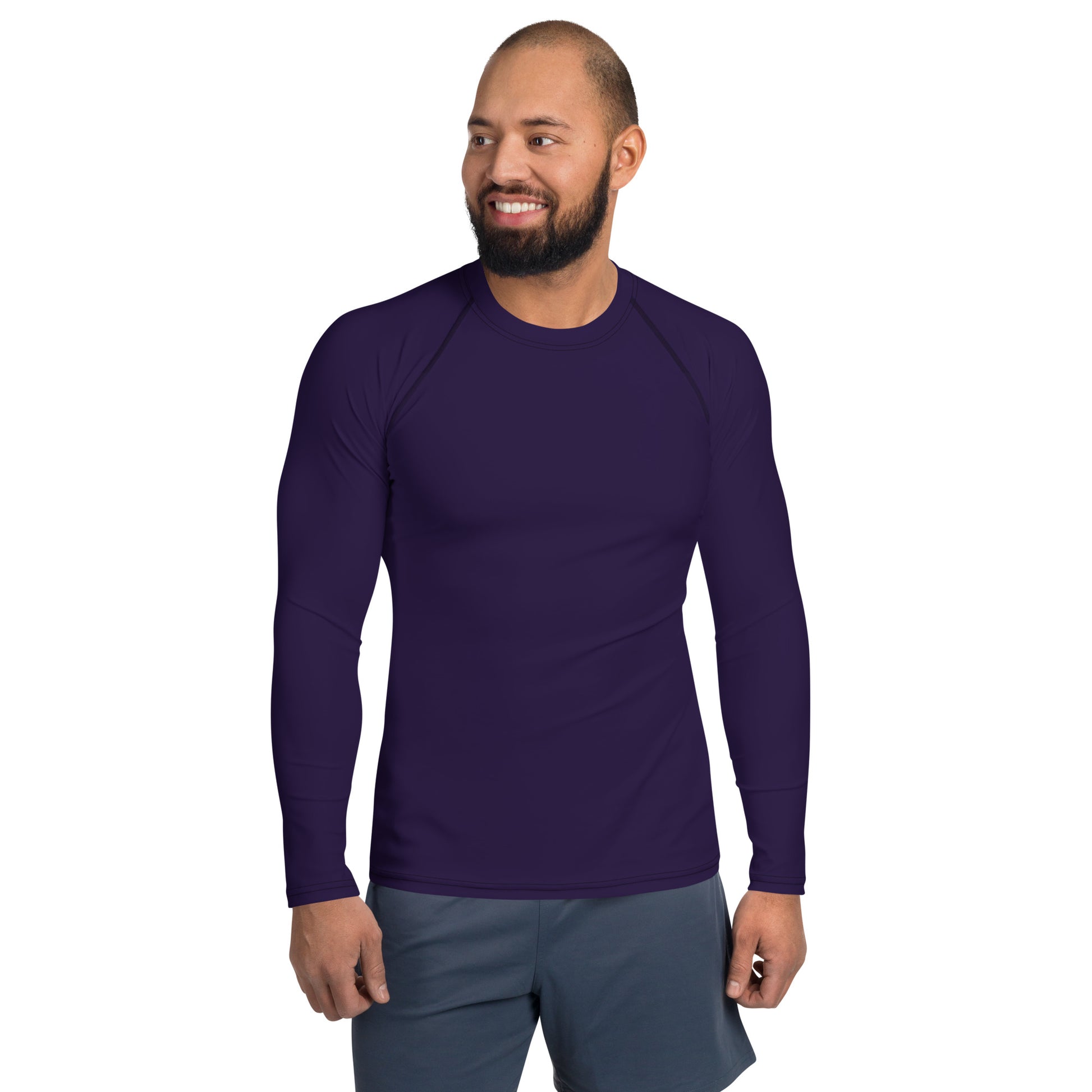 Men's Dark Purple Rash Guard - Activewear Well