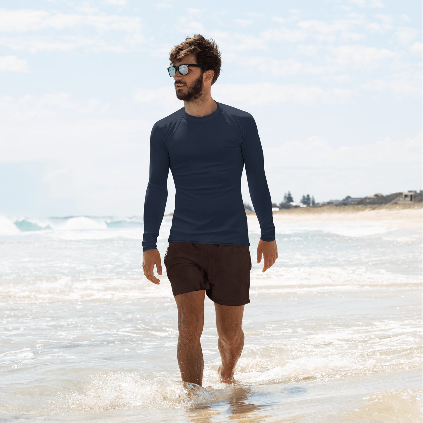 Men's Navy Rash Guard - Activewear Well