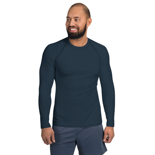 Men's Petrol Blue Rash Guard - Activewear Well