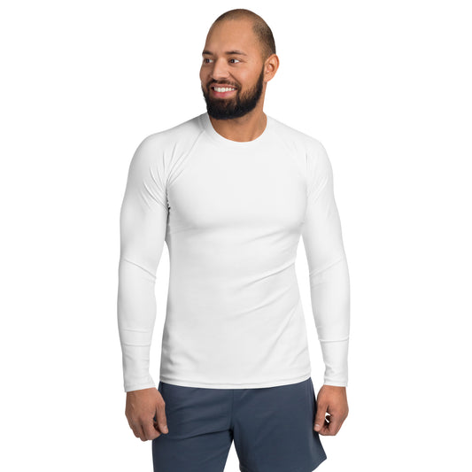 Men's White Rash Guard - Activewear Well