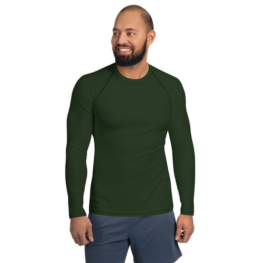 Men's Army Green Rash Guard - Activewear Well