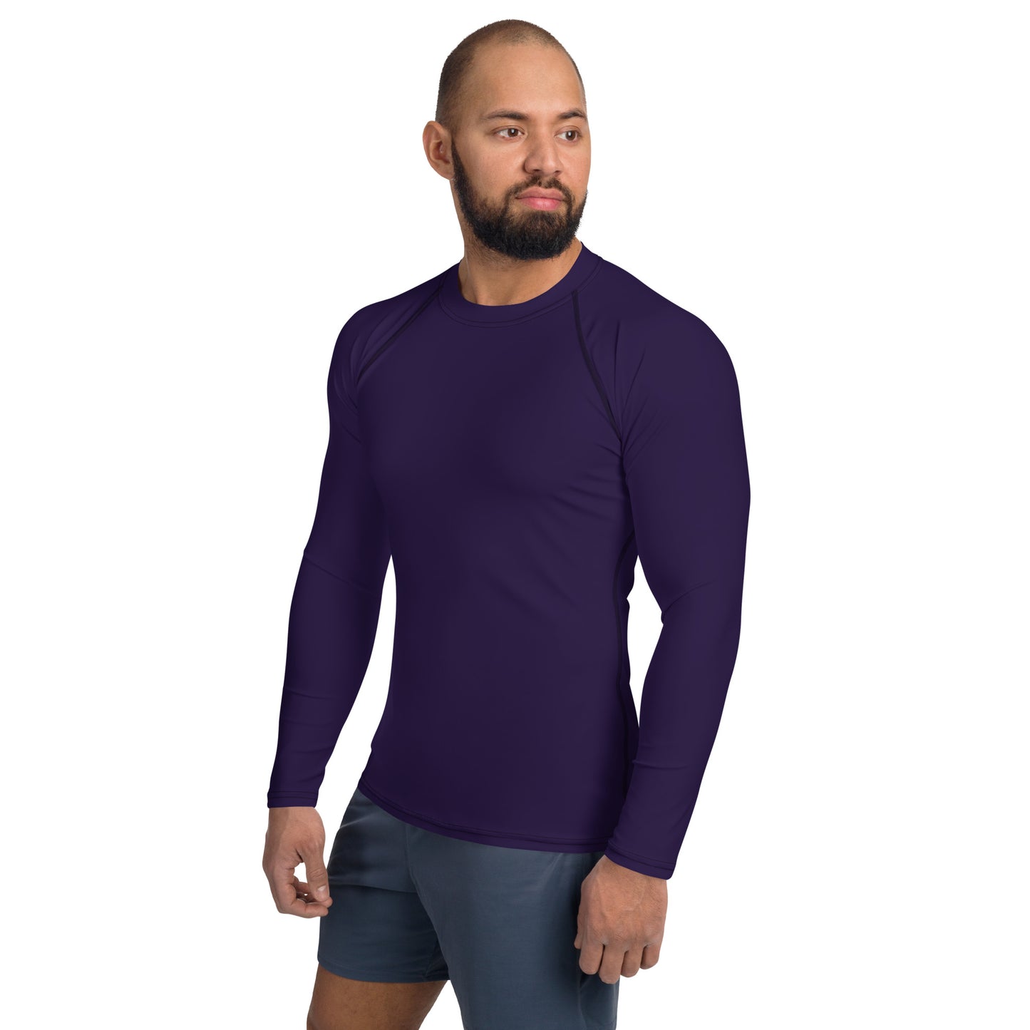 Men's Dark Purple Rash Guard - Activewear Well