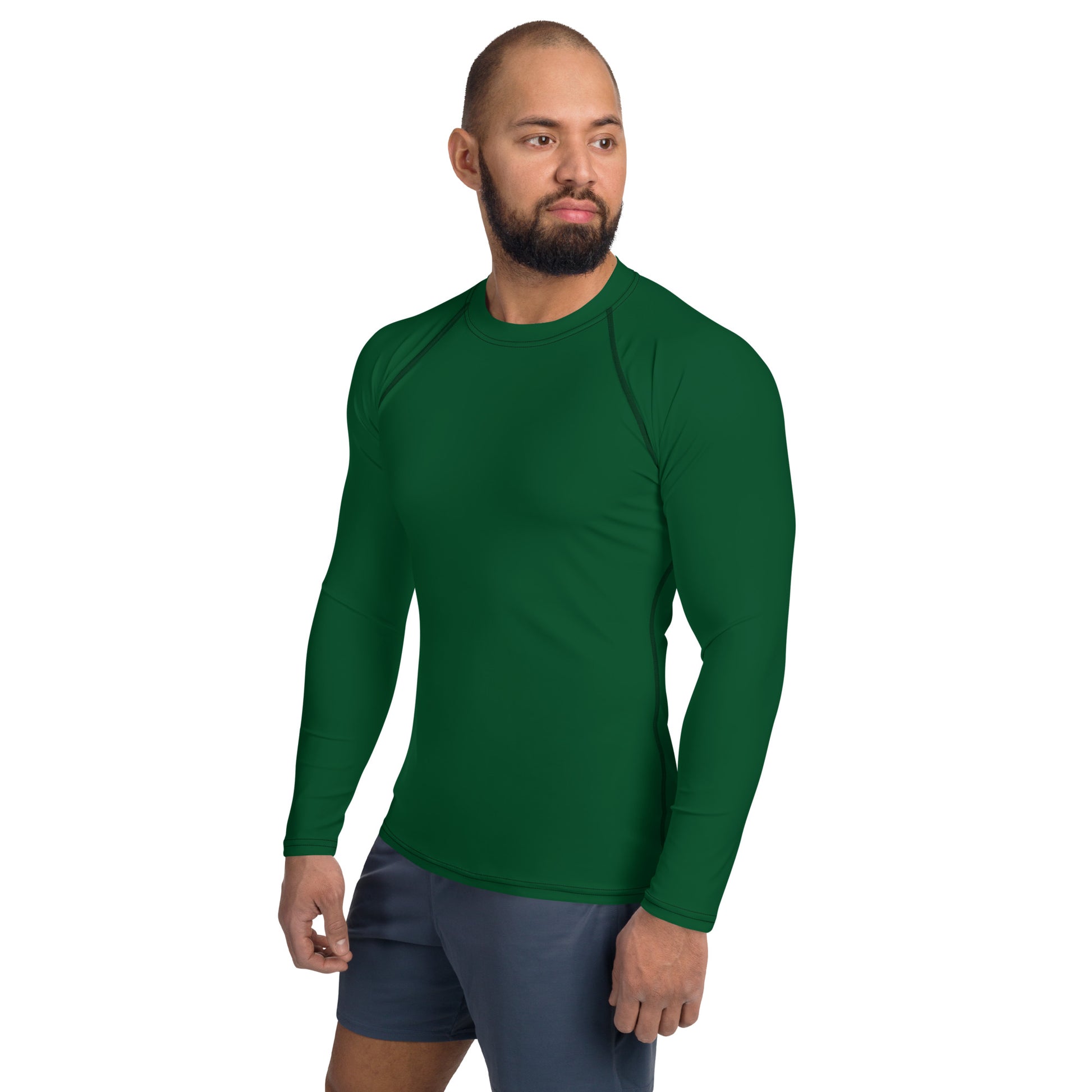 Men's Forest Green Rash Guard - Activewear Well