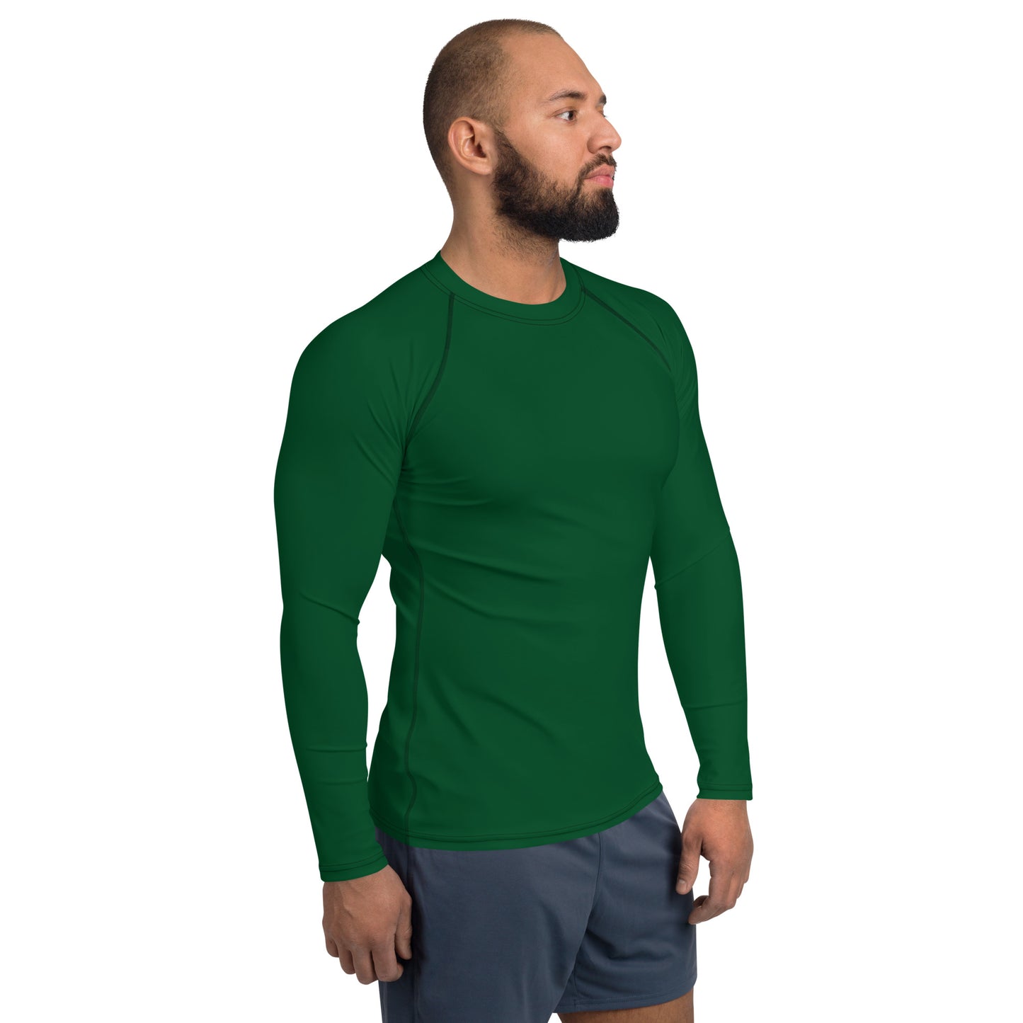 Men's Forest Green Rash Guard - Activewear Well